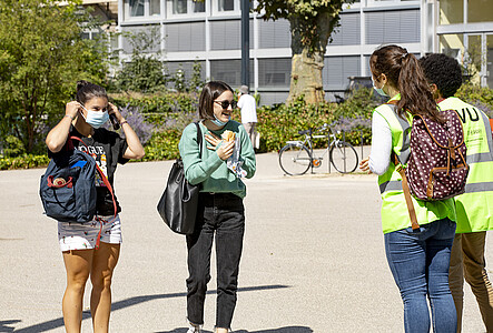 Brigade sanitaire sur le campus de l'Esplanade, jeudi 3 septembre